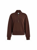 Sweater Varley Sally Half Zip Sweater Coffee Bean Marl Apoella