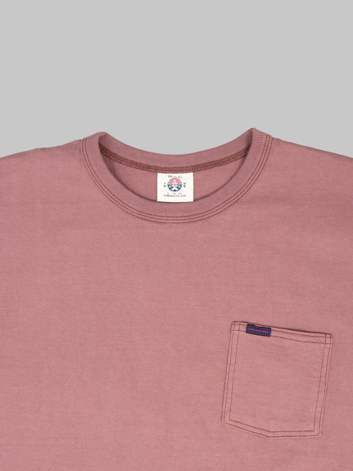 Samurai Jeans SJST-PCMIIL Heavyweight Pocket T-Shirt Ankoh Red