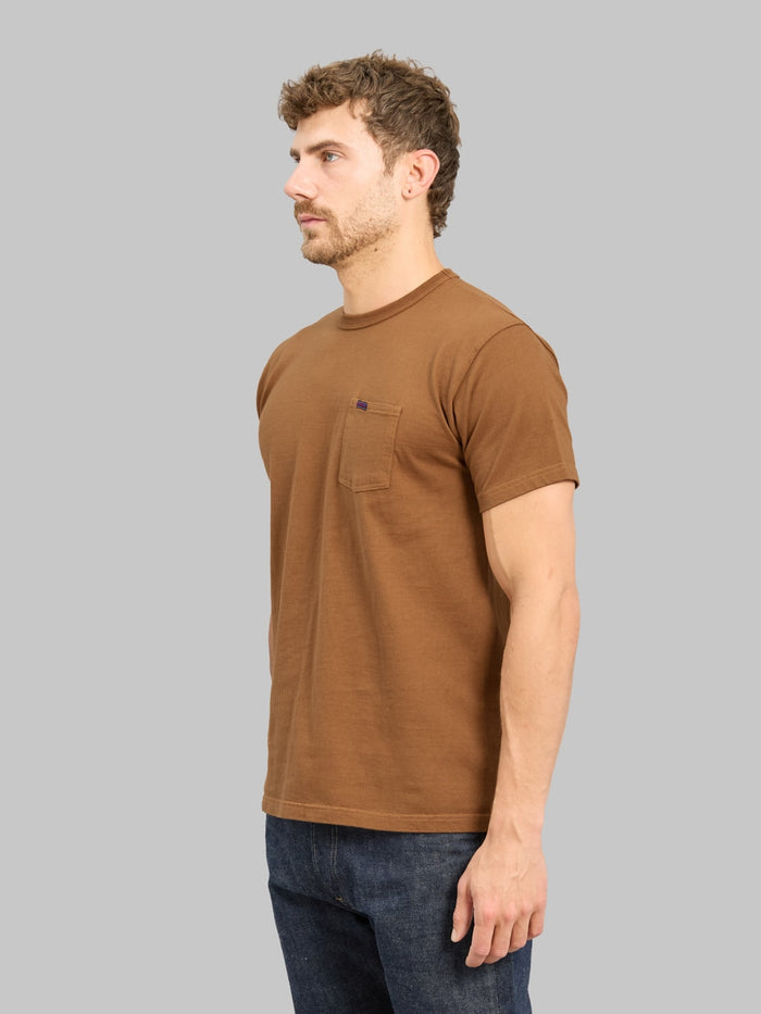 Samurai Jeans SJST PCMIIL Heavyweight Pocket TShirt Brown side look