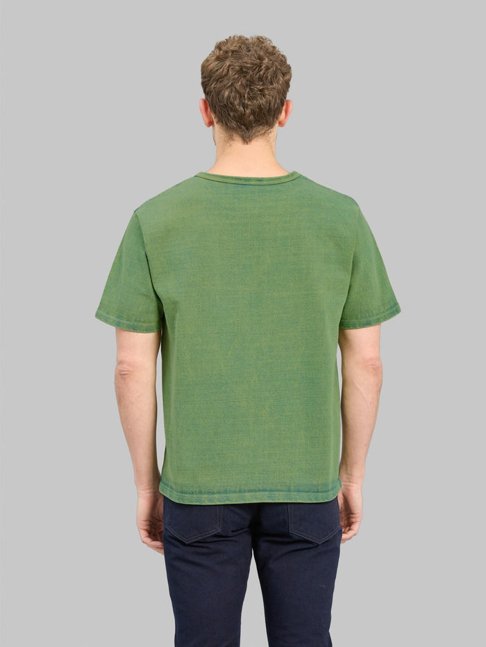 Samurai Jeans SJST TW01  Extra Heavy Tshirt Green back fit