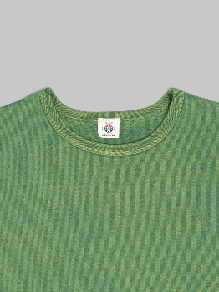 Samurai Jeans SJST TW01  Extra Heavy Tshirt Green collar