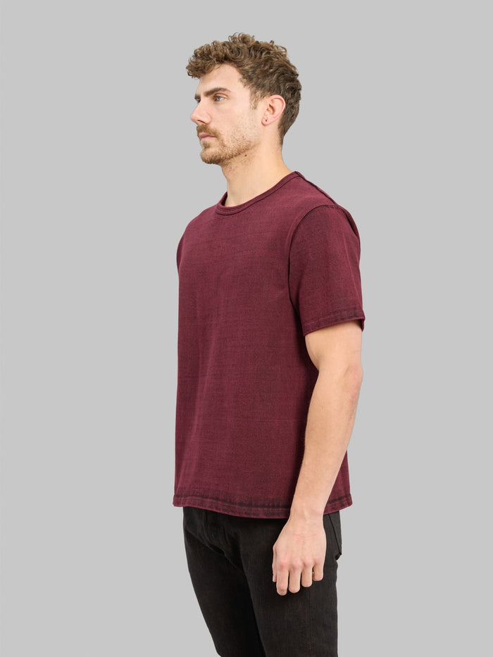 Samurai Jeans SJST TW01  Extra Heavy Tshirt Wine side fit