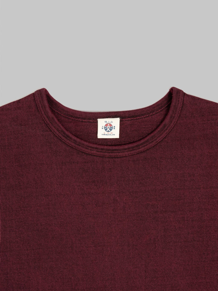 Samurai Jeans SJST TW01  Extra Heavy Tshirt Wine collar