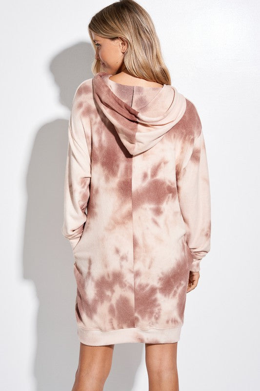 Sasha Tie Dye Hoodie Dress image 1