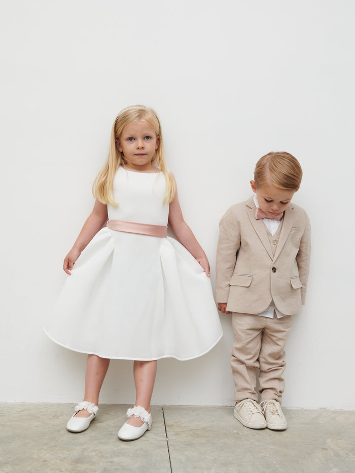 Satin Children's Bow Tie - Blush