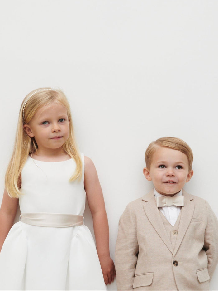 Satin Children's Bow Tie - Champagne
