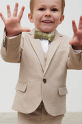 Satin Children's Bow Tie - Olive