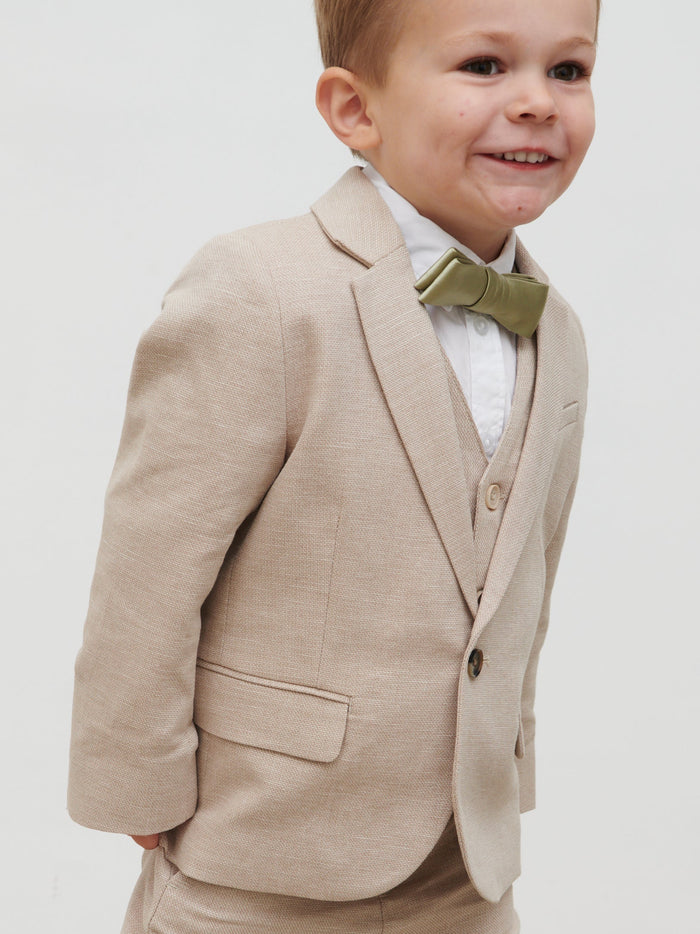 Satin Children's Bow Tie - Olive