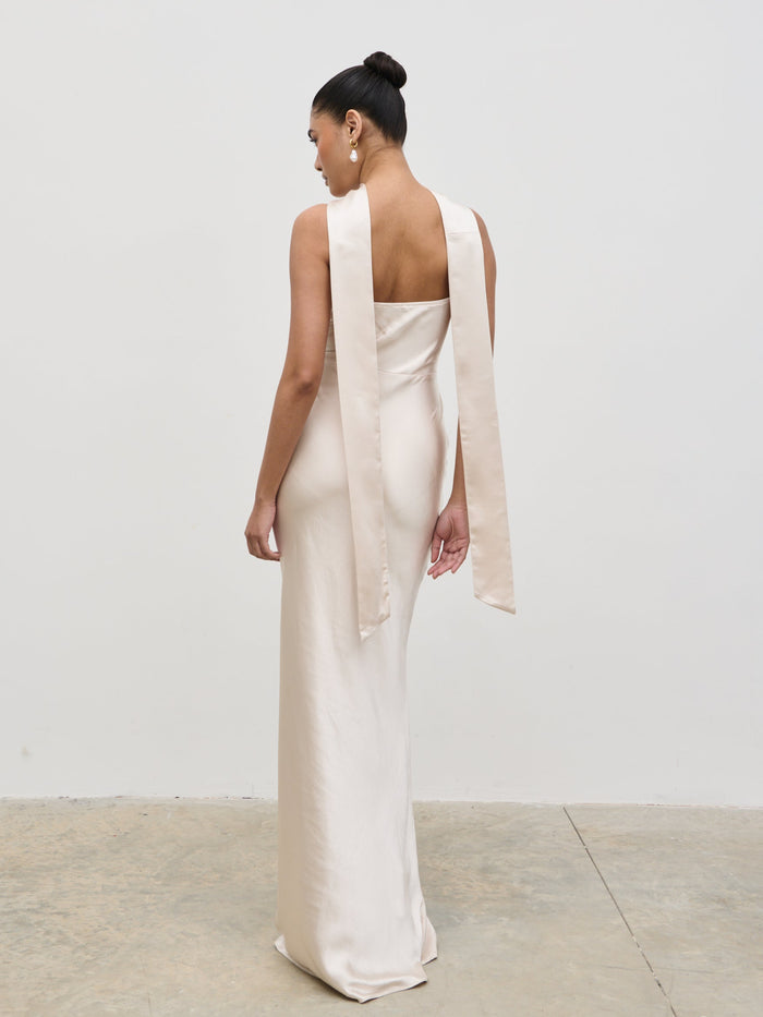Satin Sash - Champagne