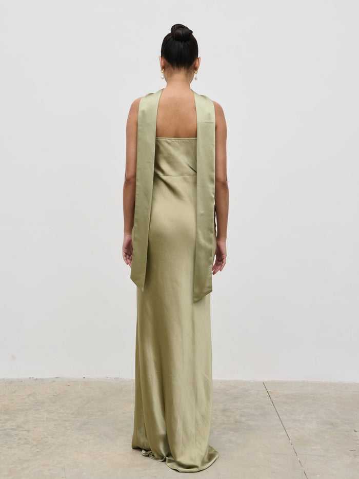 Satin Sash - Olive