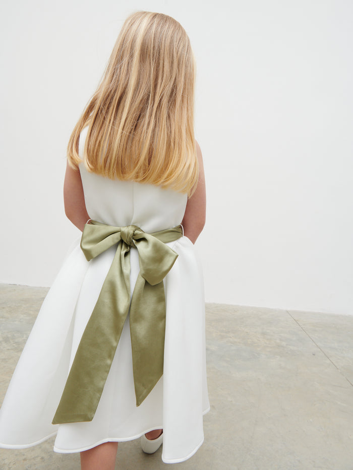 Satin Sash - Olive