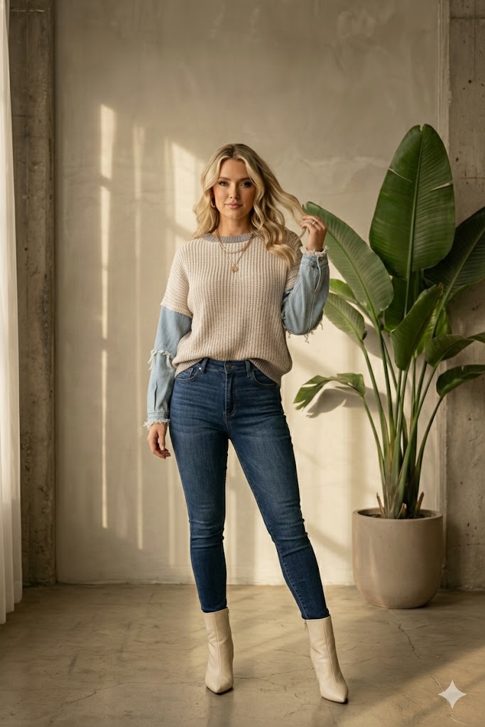 Savanna Denim Sweater image 4