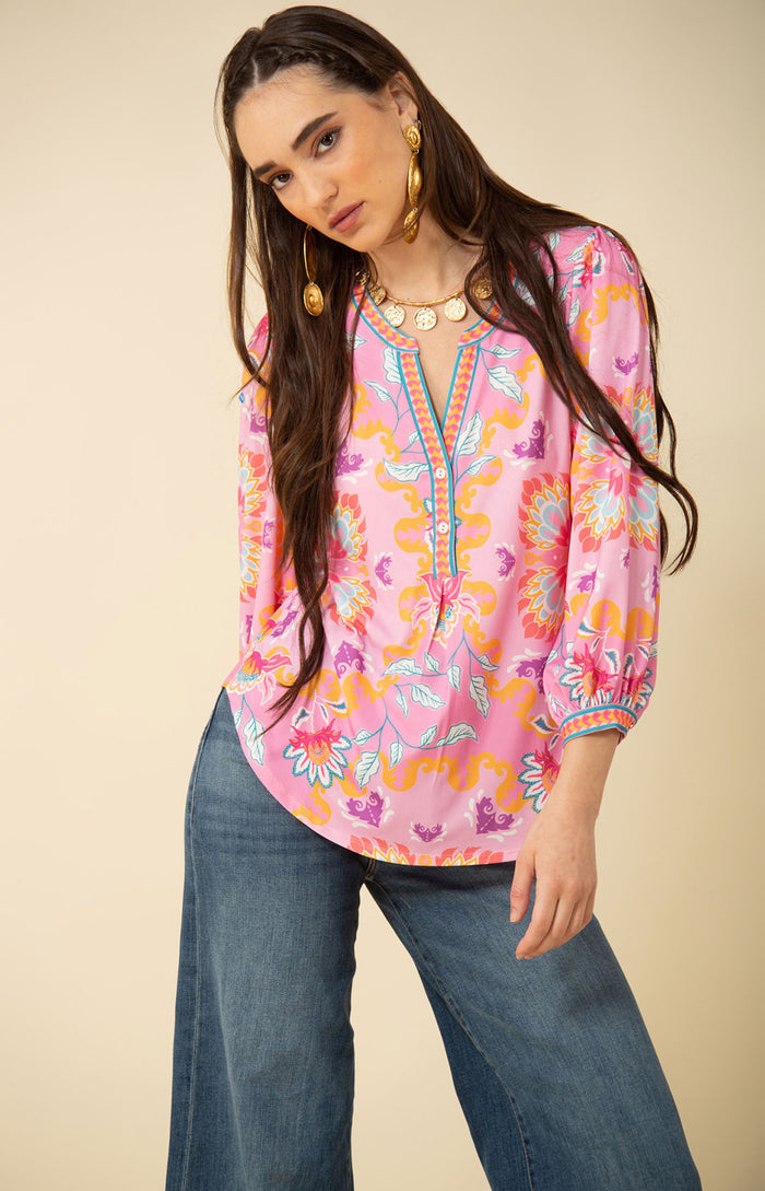 Savannah Jersey Top, color_pink