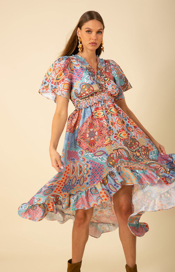 Serena Hi-Lo Dress, color_blue