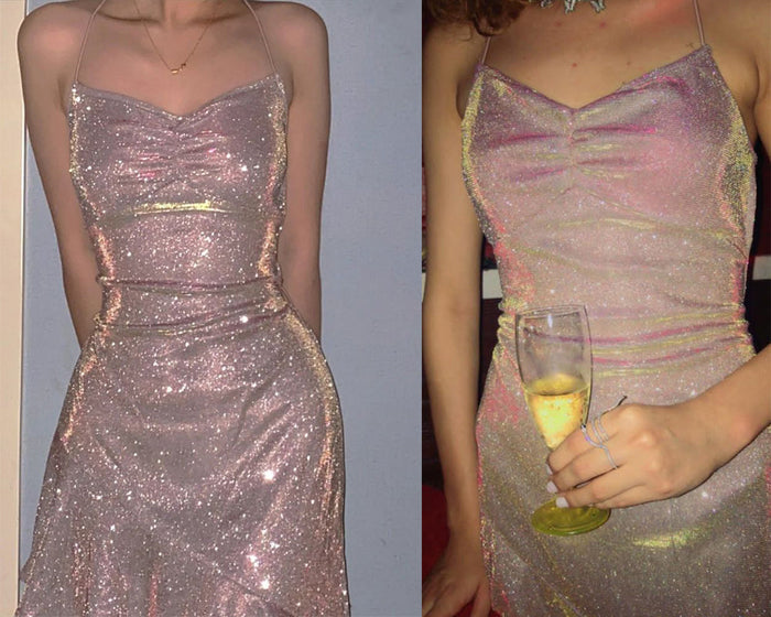 Sexy Dusty Pink A-line Short Homecoming Prom Dress, PD3515