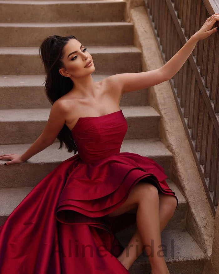 Sexy Strapless Sleeveless A-line Short Prom Dress, PD3587
