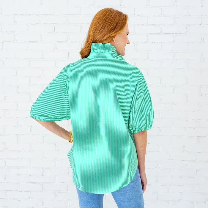 Sissy Stripe Top Green