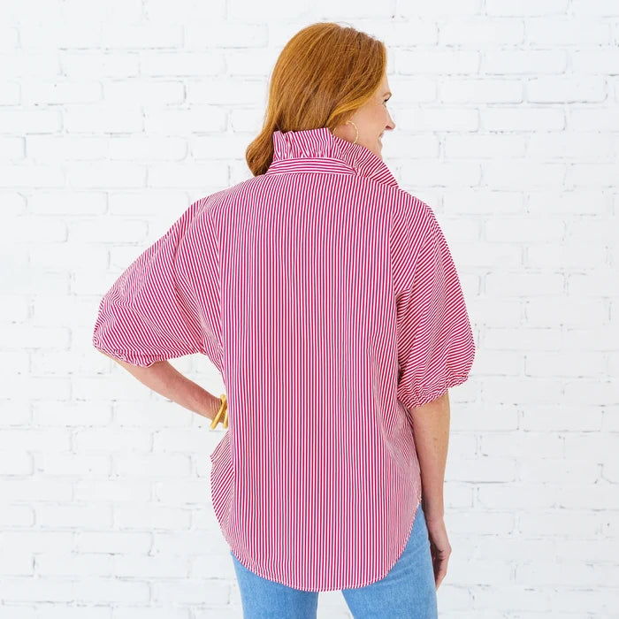 Sissy Stripe Top Red
