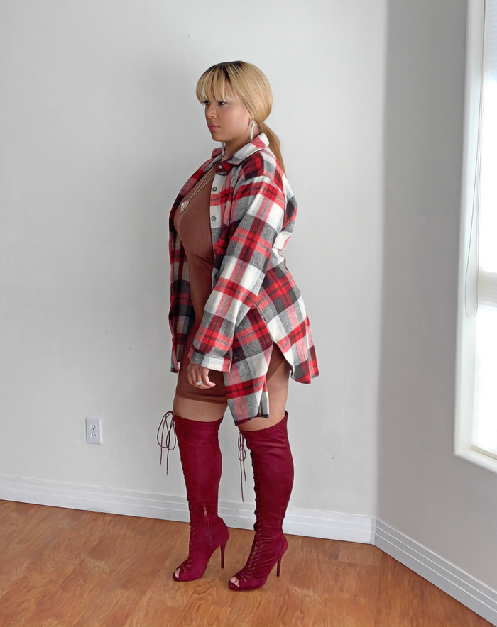 So Fire Plaid Shacket image 2