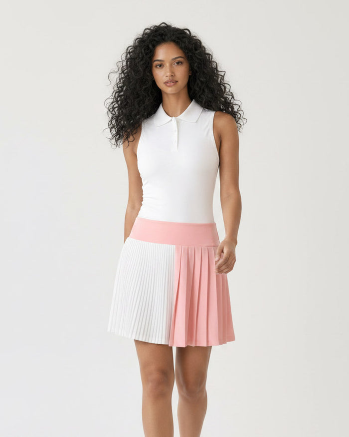 Sola Courtline Two-Tone Pleated Tennis Dress