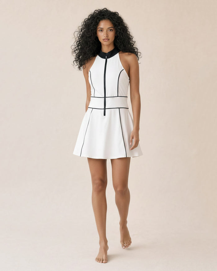Sola Serve Zip-Front Tennis Dress