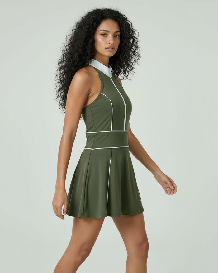 Sola Serve Zip-Front Tennis Dress