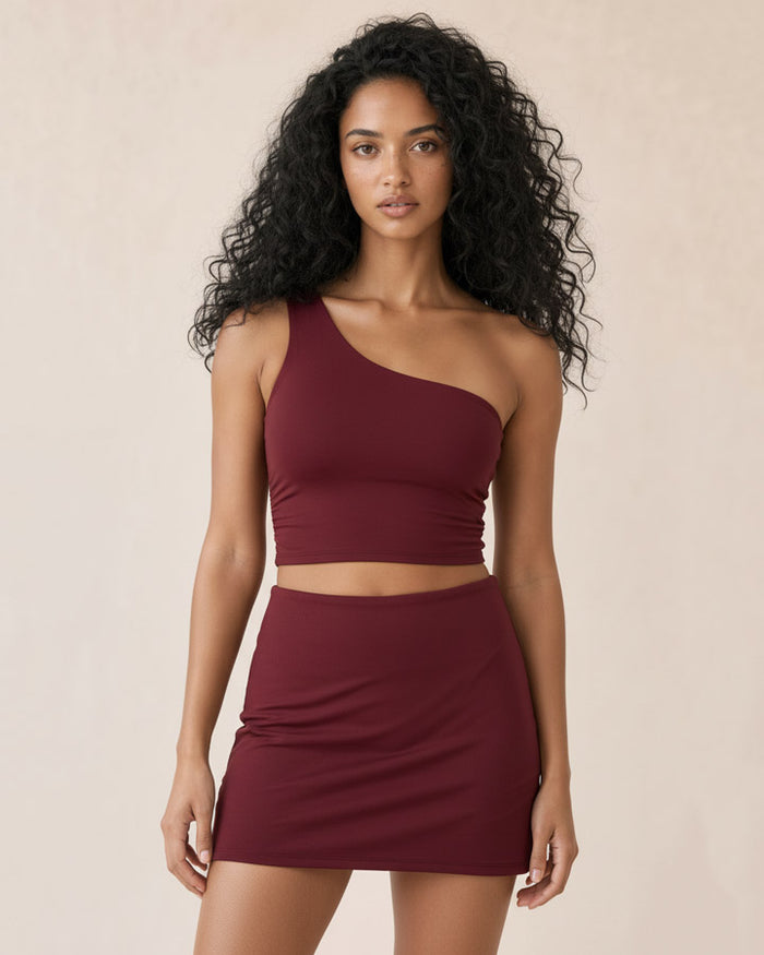 Sola Tilt One-Shoulder Crop Top