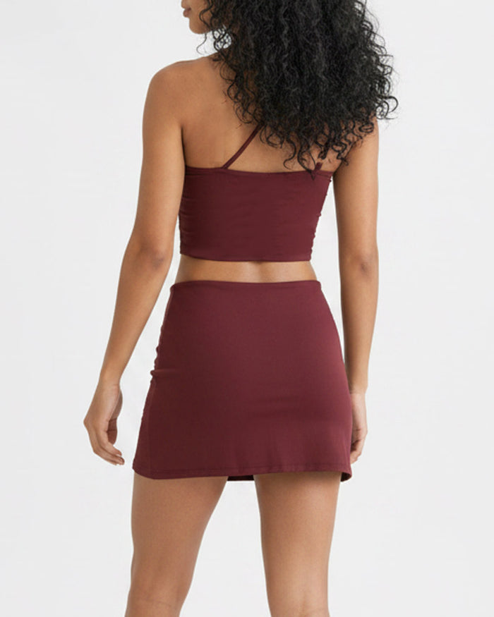 Sola Tilt One-Shoulder Crop Top