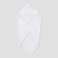 Weezie Solid Hooded Baby Towel | White