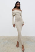 Shilloh Is 5'9" & Wears Size UK S|Soreya Glitter Maxi Dress - Gold