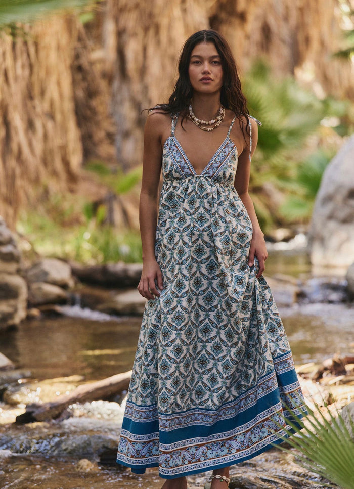 Sorrento Stroll Printed Maxi | Ivory Combo
