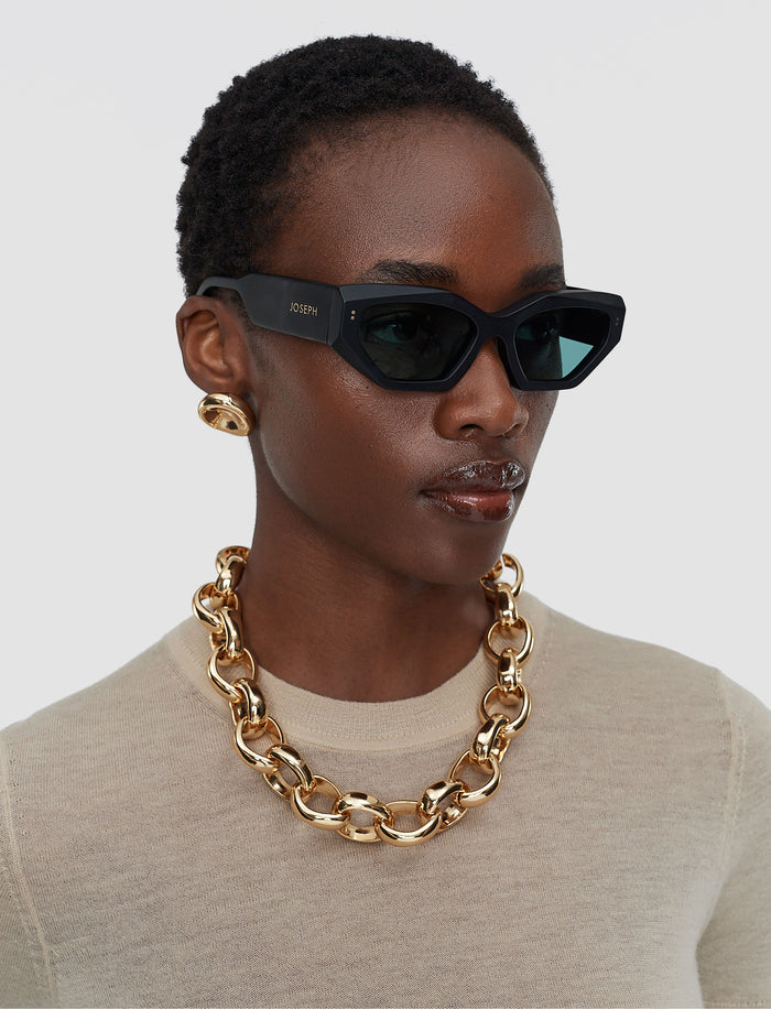 Black Souk Cat Eye Sunglasses - Joseph