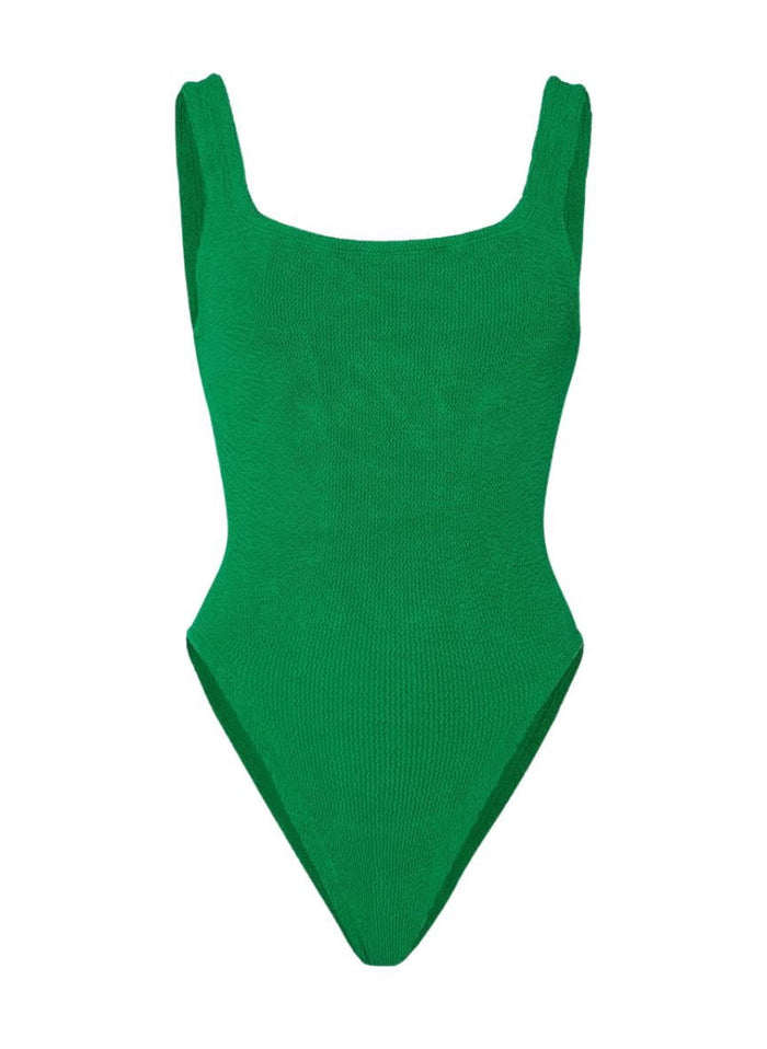 One-Piece Hunza G Square Neck Low Back One Piece Emerald O/S / Emerald Apoella