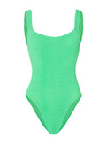 One-Piece Hunza G Square Neck Low Back One Piece Lime O/S / Lime Apoella