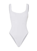One-Piece - Square Neck Low Back One Piece White O/S / White Apoella