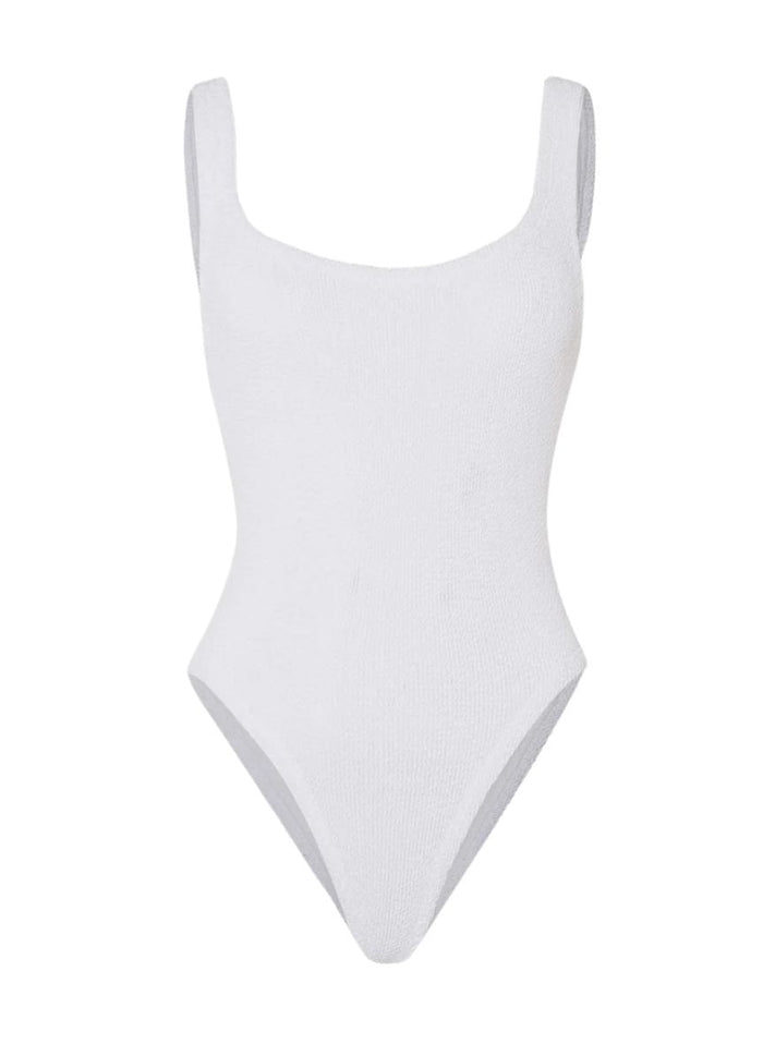 One-Piece - Square Neck Low Back One Piece White O/S / White Apoella