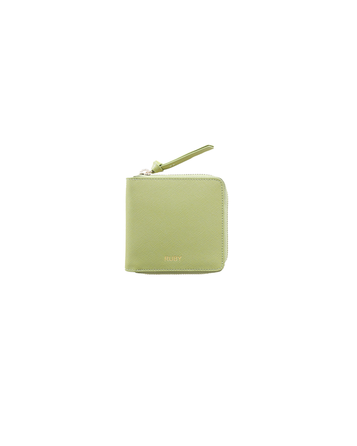 SQUARE ZIPPER WALLET KHAKI