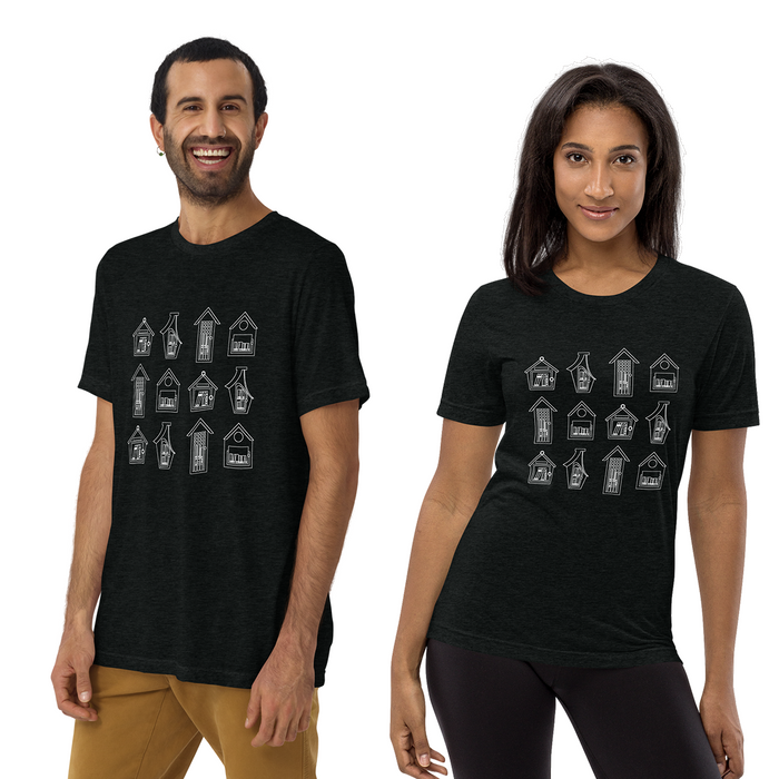 Stacked Little Library Tee Black