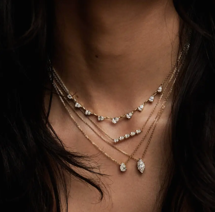 Stainless Steel 14K gold Necklace - Marquee