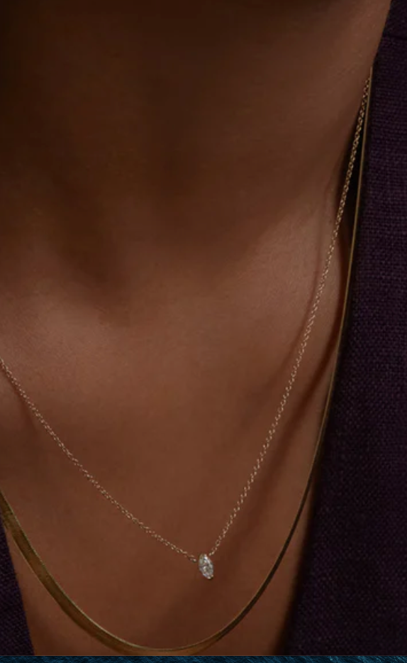 Stainless Steel 14K gold Necklace - Marquee