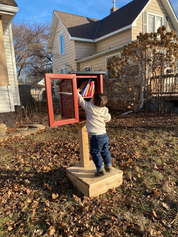 Step Stool Library Post and Topper