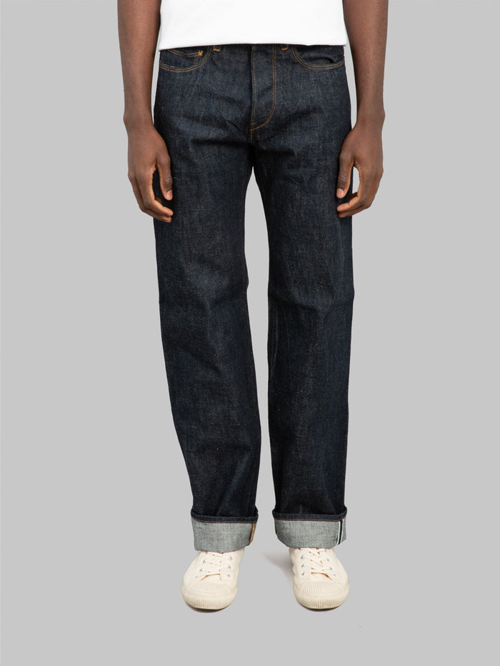 stevenson overall encinitas 150 13oz regular straight selvedge jeans front fit