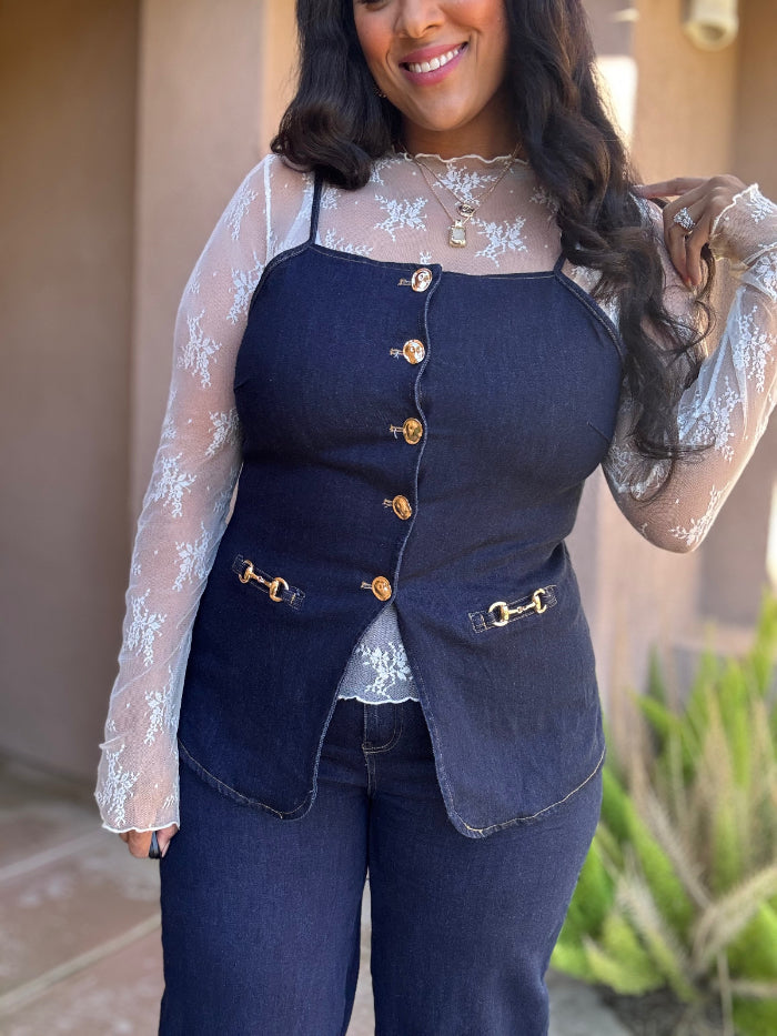 Stretch Denim Luxe 2-Piece Set image 3