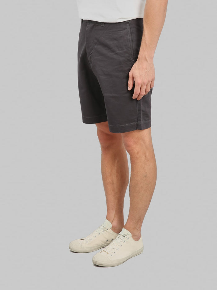 Studio DArtisan 1925 Chino Shorts Carbon Black side fit