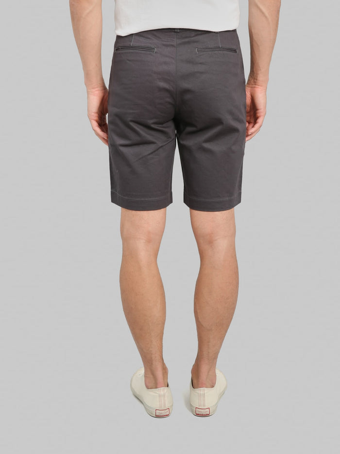 Studio DArtisan 1925 Chino Shorts Carbon Black back fit