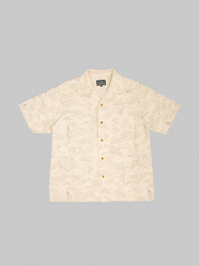 Studio D'Artisan 5736 "Choju-Gija" Open Collar Shirt Ivory