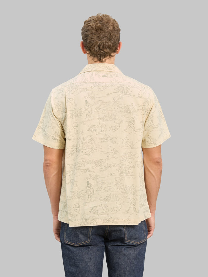 Studio D'Artisan 5736 "Choju-Gija" Open Collar Shirt Ivory