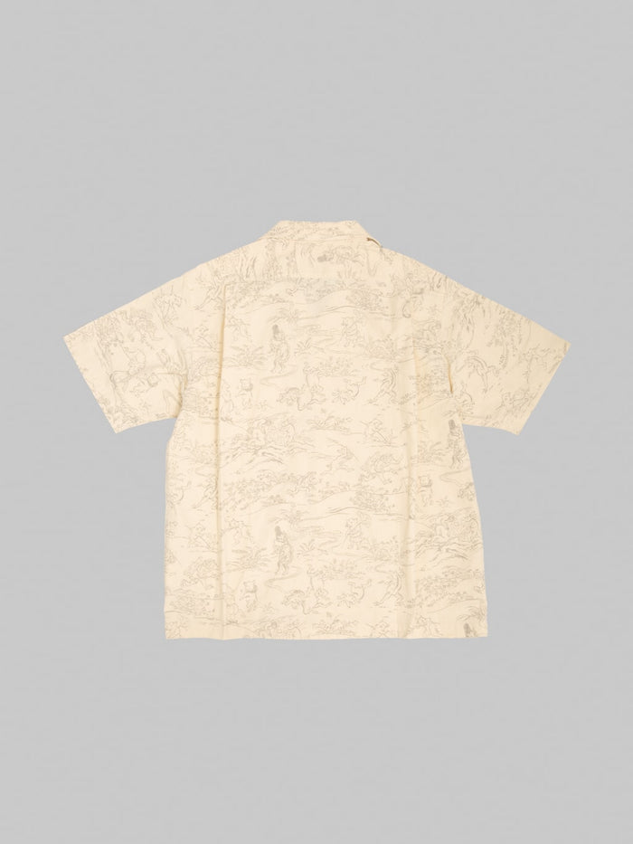 Studio D'Artisan 5736 "Choju-Gija" Open Collar Shirt Ivory