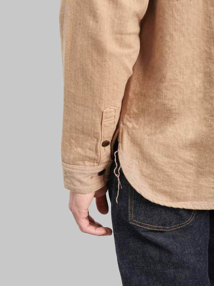 Studio DArtisan 5740 Fox Cotton Work Shirt Brown run off