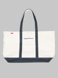 Studio DArtisan 7575 25oz Canvas Tote Bag Ivory Navy front logo
